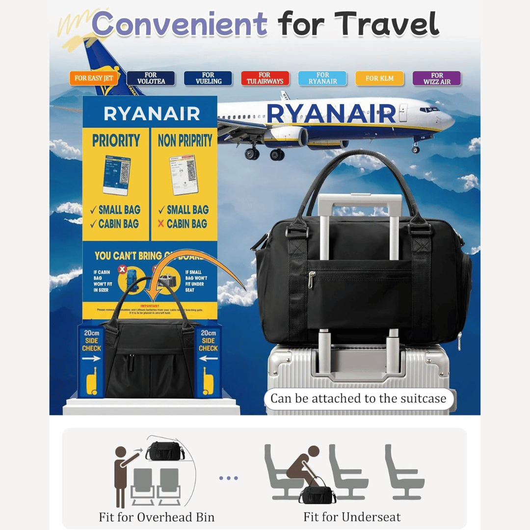 Cabin Tote – Handbagage Tas - Ryanair formaat 40x20x25 cm