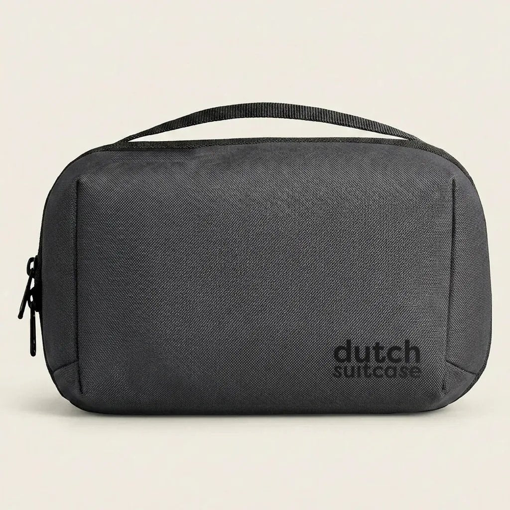 Antracietgrijze DS Tech elektronica organizer, recht vooraanzicht, kleurvariant grijs