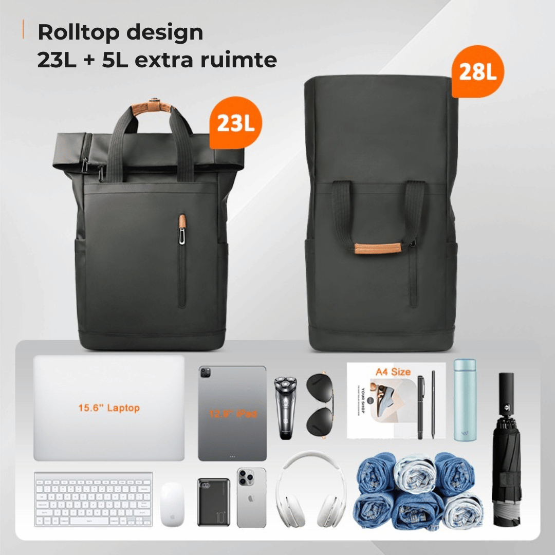DS Edge – 28L Uitbreidbare Laptoprugzak 16 inch