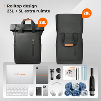 DS Edge – 28L Uitbreidbare Laptoprugzak 16 inch