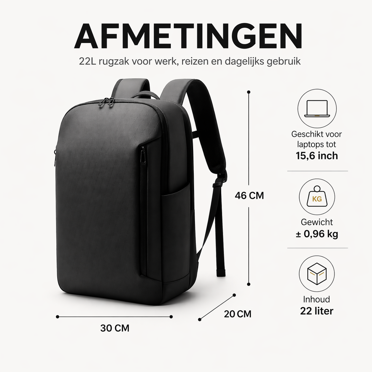 DS Shield – 22L Laptoprugzak 16 inch
