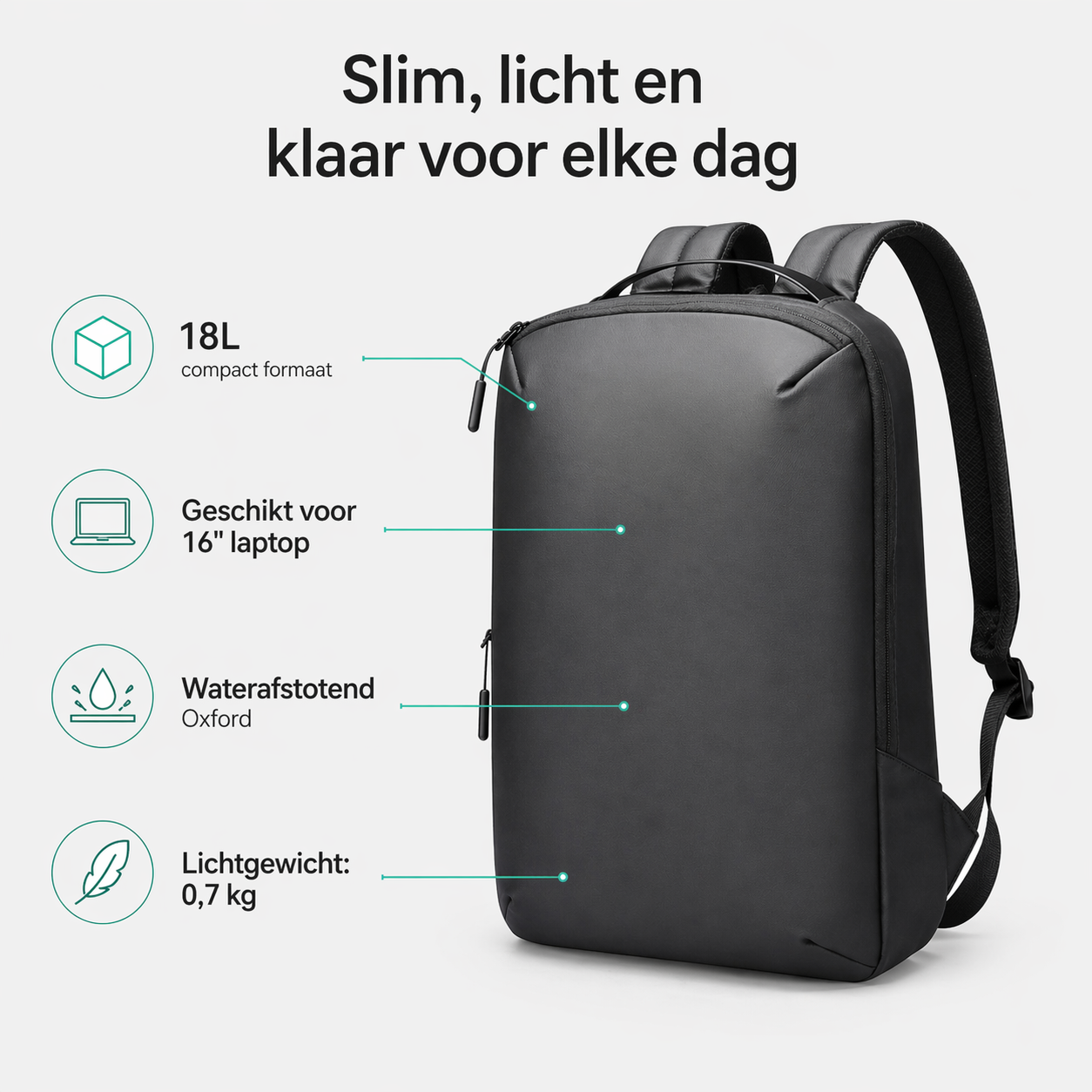 SwiftLite – 18L Laptoprugzak 16"