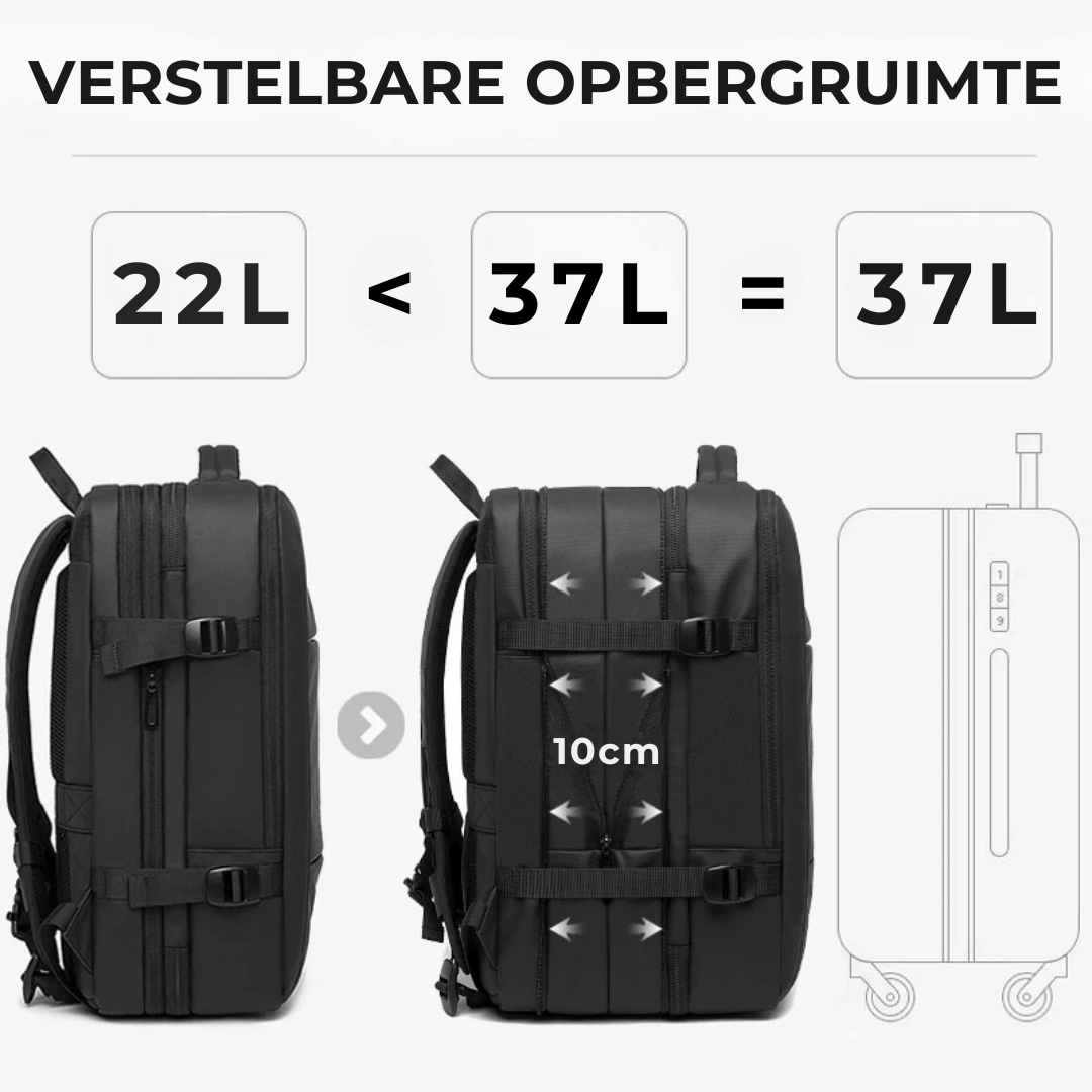 Dutchsuitcase Explorer rugzak zwart
