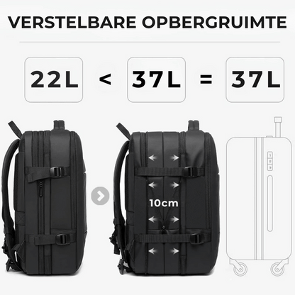 Dutchsuitcase Explorer rugzak zwart